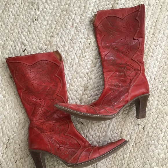 Shoes - Red cowboy boots